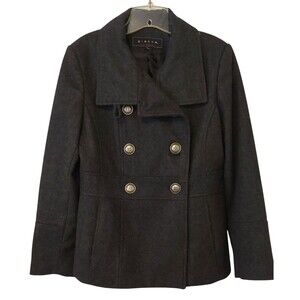 Giacca Gallery Wool Coat Military Style Jacket Sz M